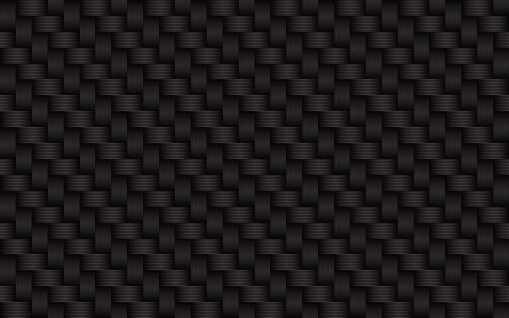 Sleek black carbon fiber wallpaper with detailed charcoal weave pattern for modern devices