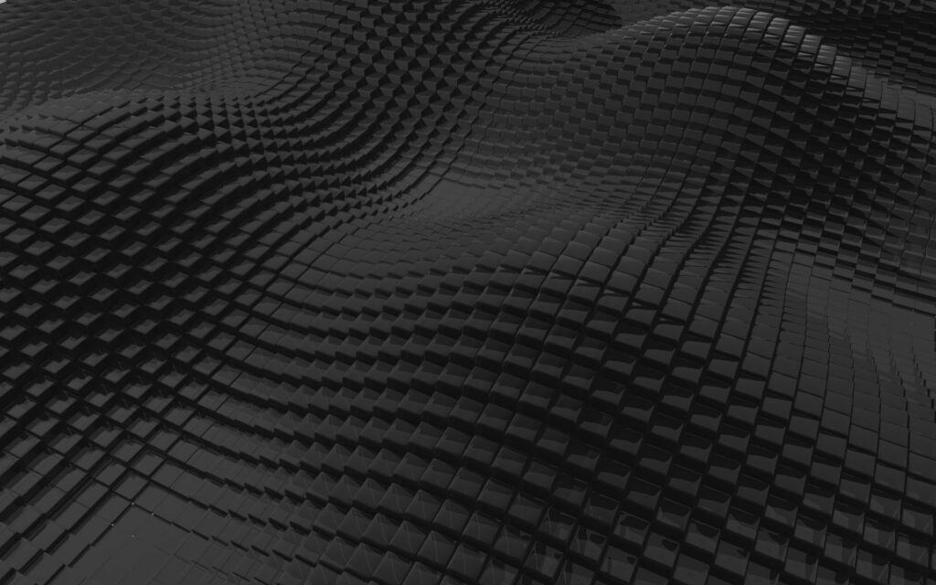 Futuristic Black Cubic Wave Pattern Wallpaper - 1920x1200 Background