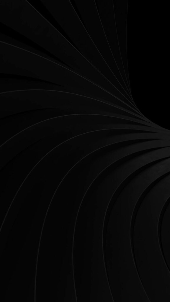 Sleek Black Folded Wallpaper: Modern Curves & Dynamic Design