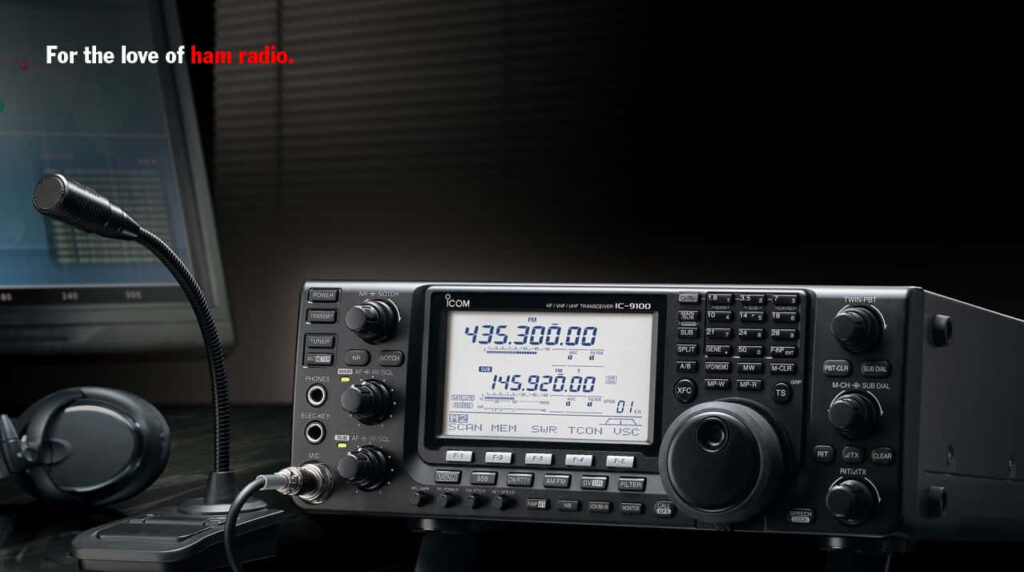 Sleek Black Ham Radio Receiver: Modern Control Panel Wallpaper