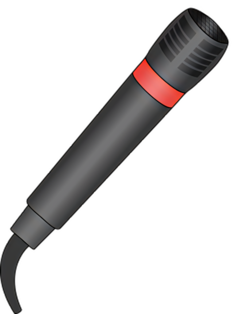 Stylish Black Microphone Vector Illustration - Audio Project Wallpaper