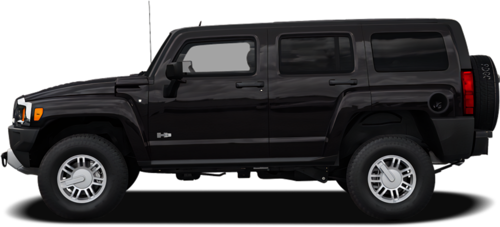 Sleek Black Hummer H3 Side View Wallpaper for Rugged Adventures