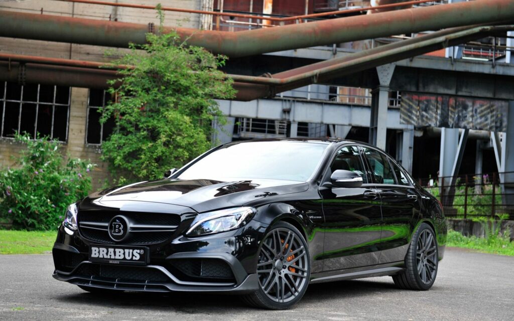 Sleek Black Mercedes Brabus AMG Wallpaper - Luxury Side View