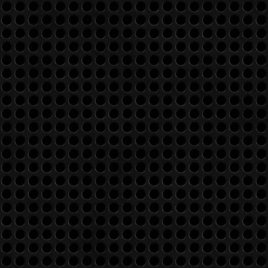 Modern Black Metal Mesh Wallpaper with Circular Perforation Pattern