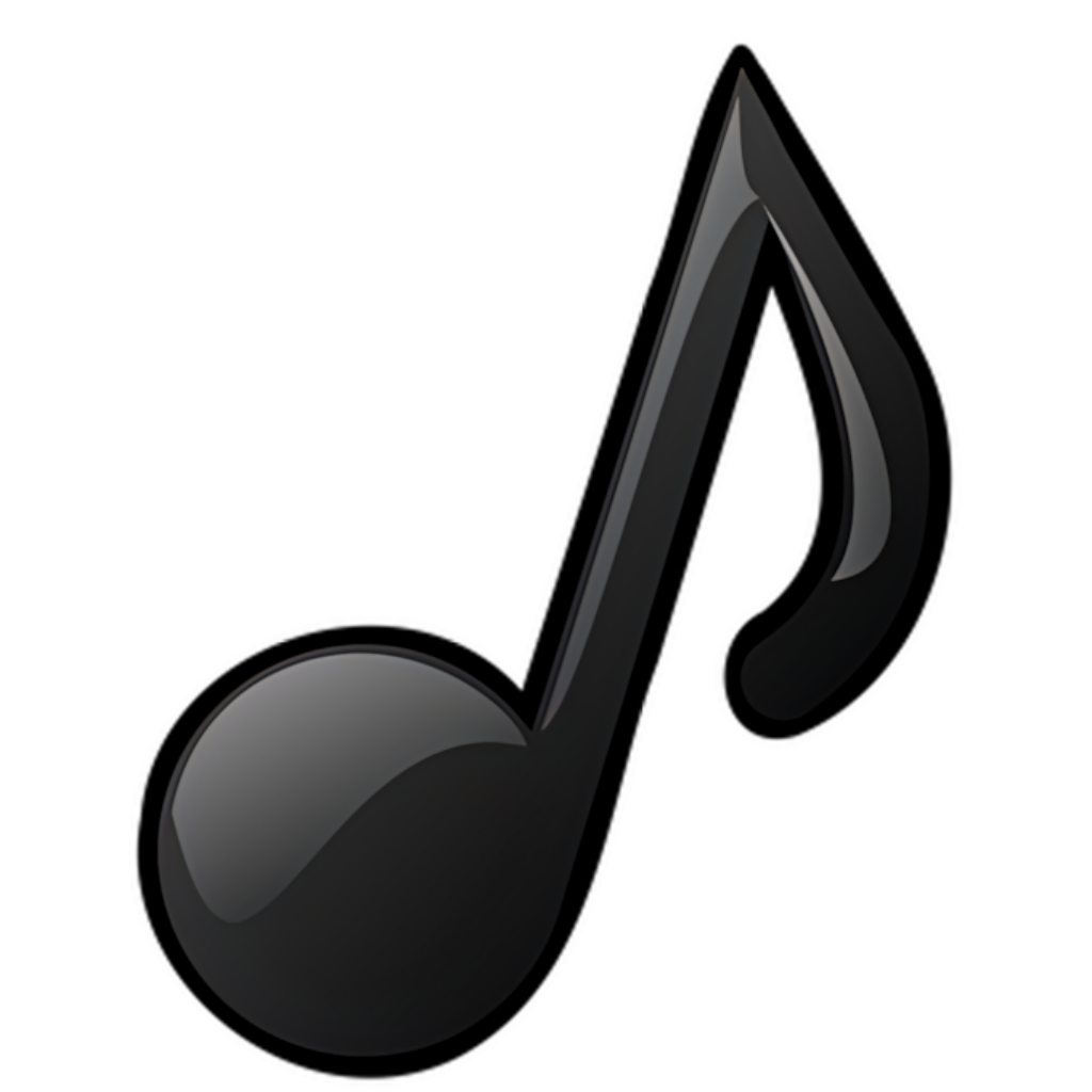 Sleek Black Music Note Wallpaper: Elegant Minimalist Design