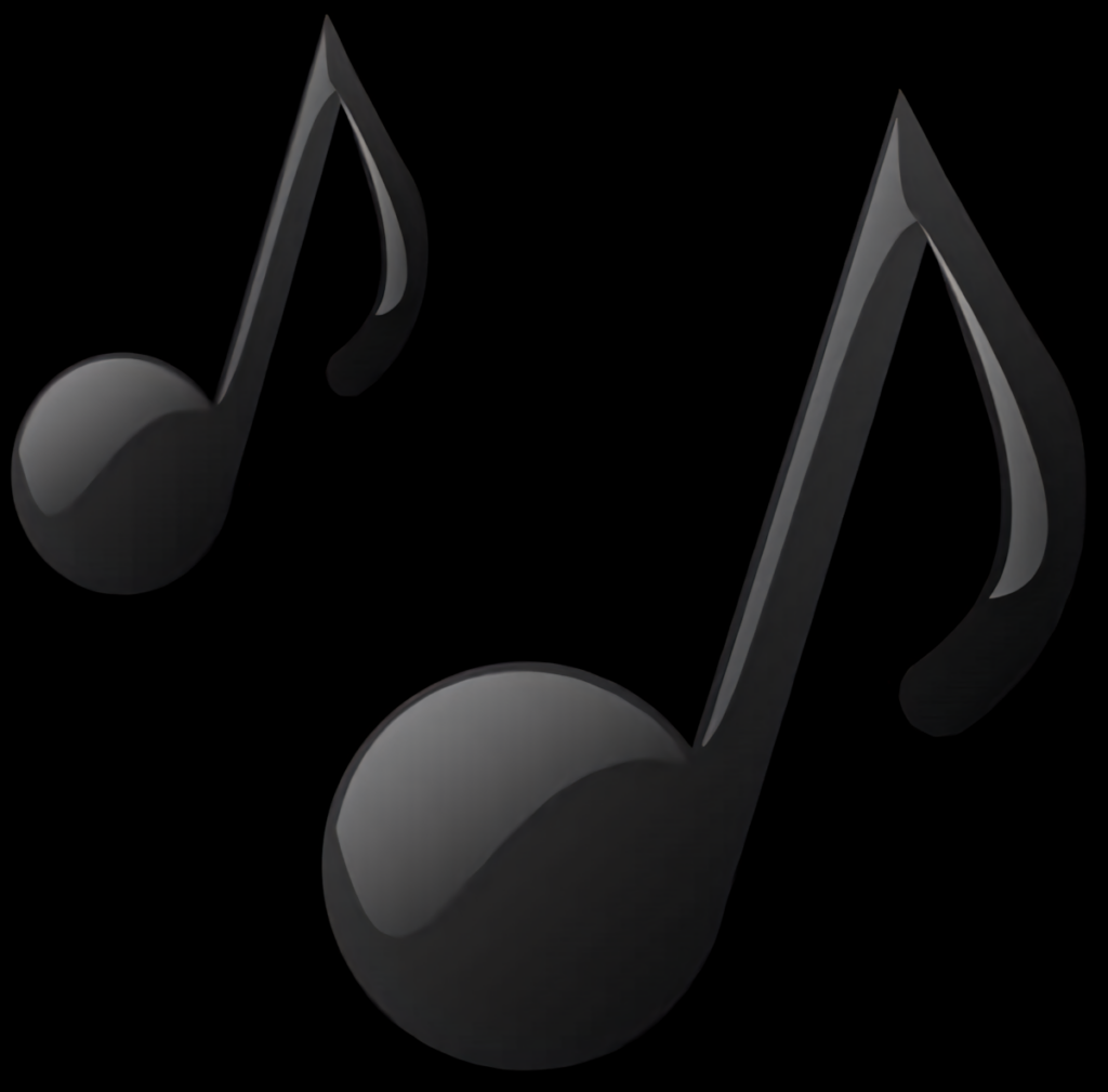 Sleek Black Music Notes Wallpaper - Modern Minimalist Design