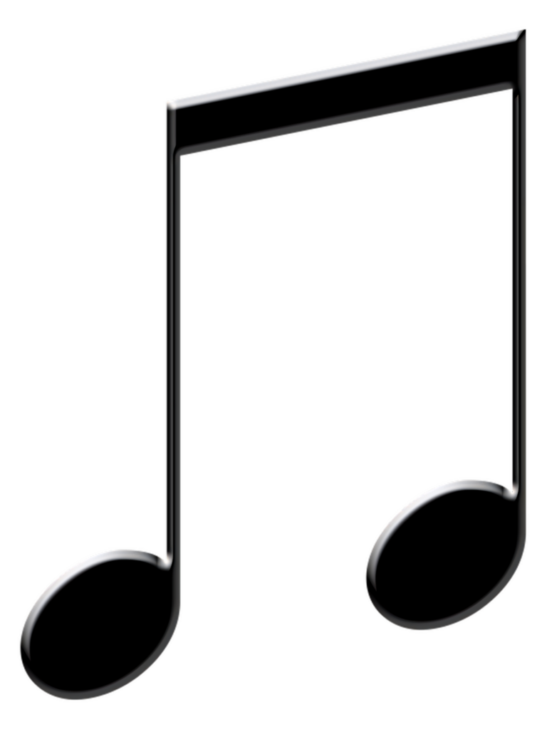 Sleek Black Musical Note Wallpaper for Music Lovers