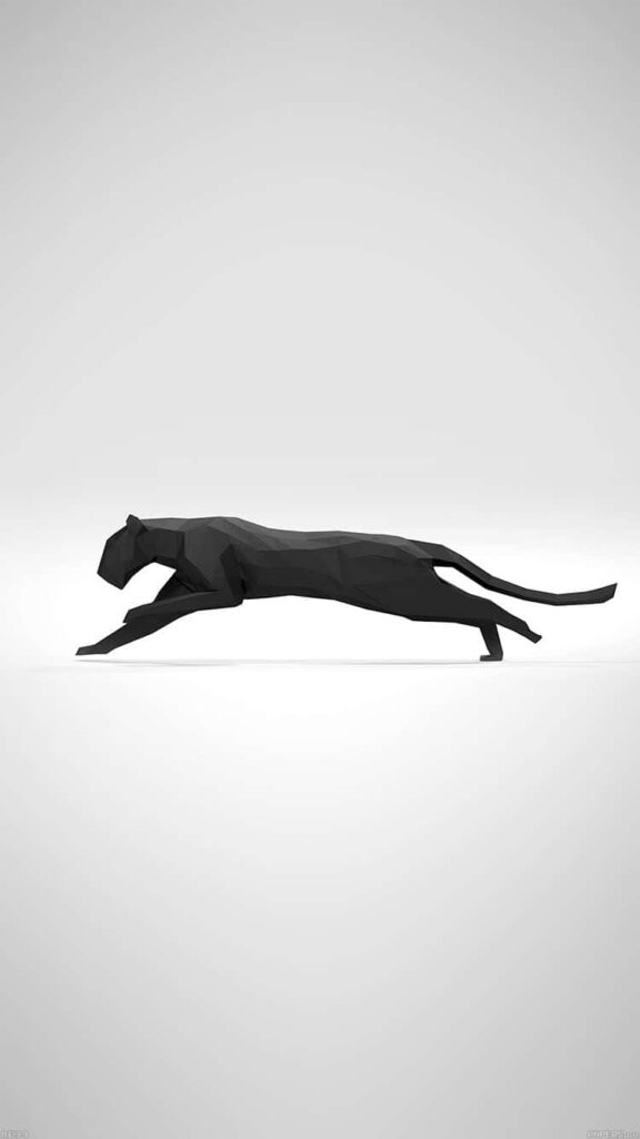 Minimalist Black Puma Wallpaper for Modern iPhone Aesthetics