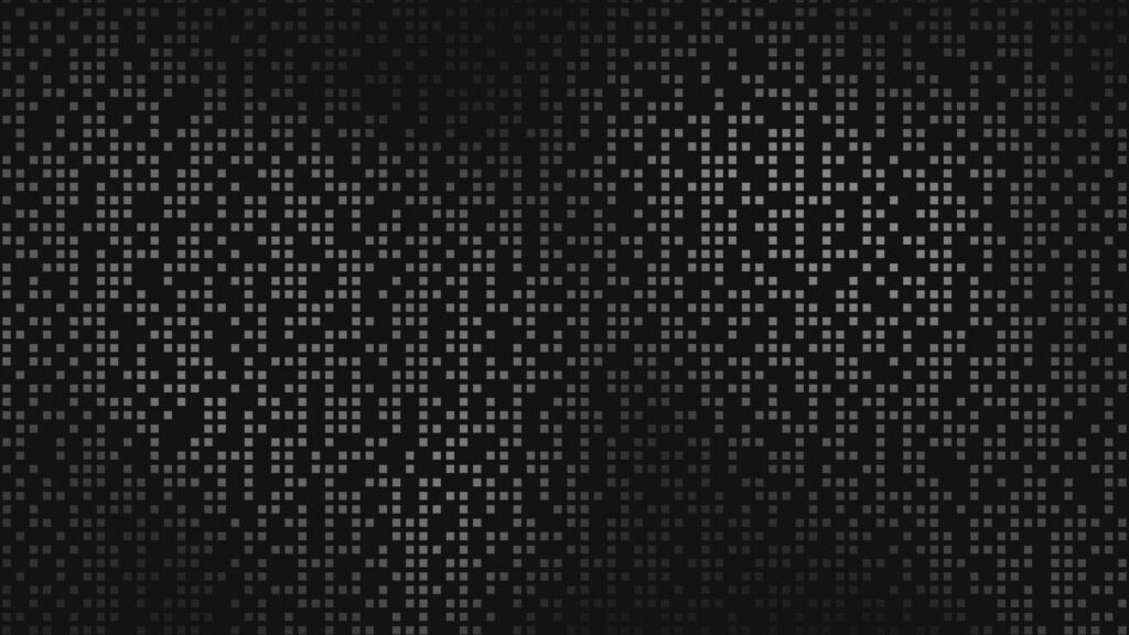 Sleek Black Grid Wallpaper with Illuminated Squares - Modern Design