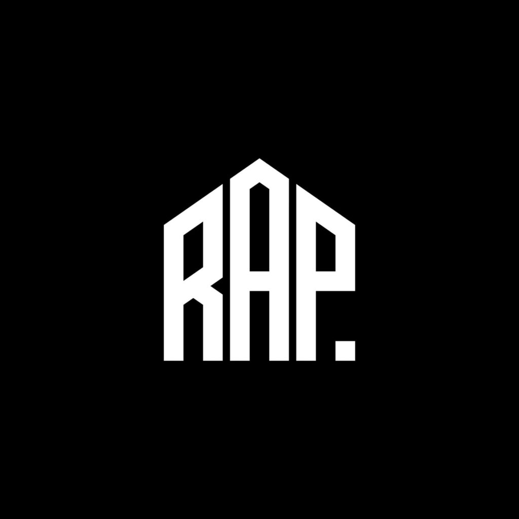 Sleek Black Wallpaper with Minimalist RAP Logo Design in White