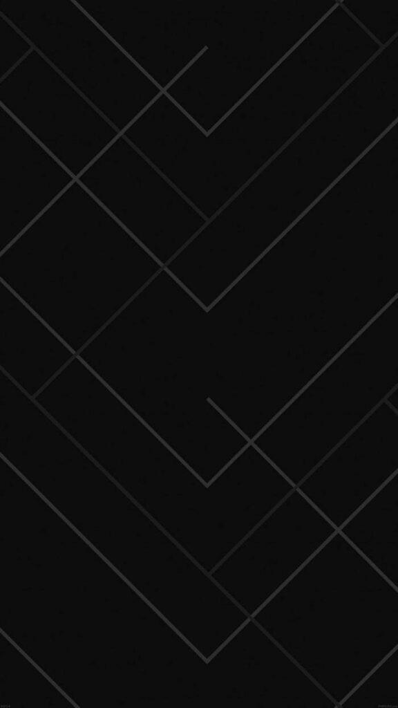 Minimalist Black Wallpaper with Abstract Gray Lines for iPhone