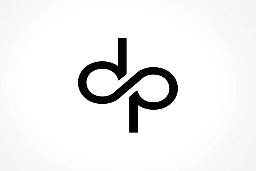 Modern Black & White Logo Wallpaper - Sleek Abstract Design