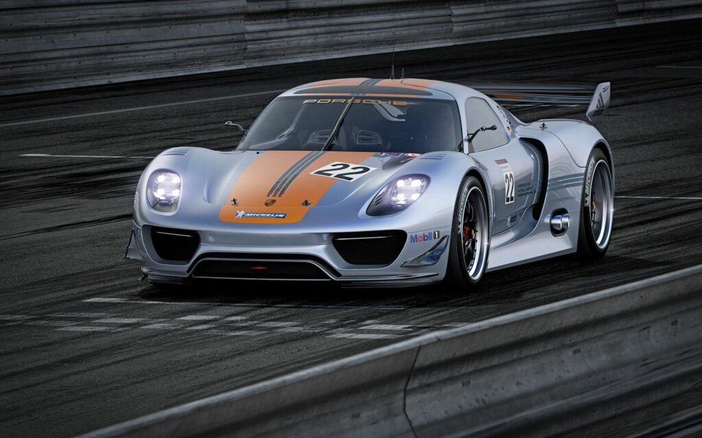 Sleek Black & Silver Sports Car Racing Wallpaper - Dynamic Speed