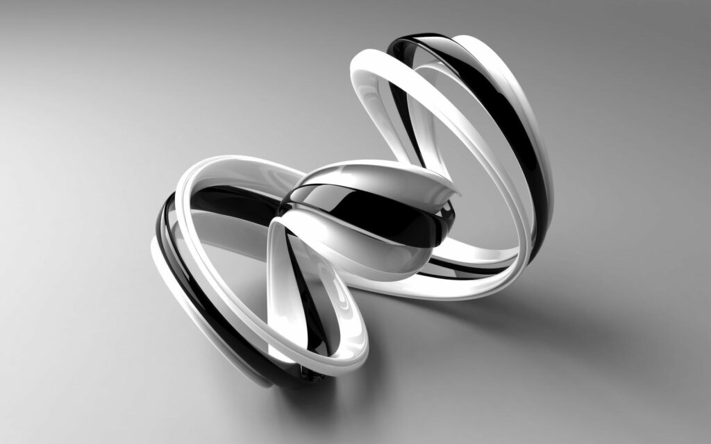 Futuristic Black and White Abstract Wallpaper - 1920x1200 Background