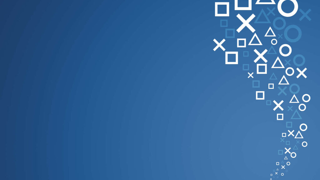 Elegant Blue Gradient Minimalist Wallpaper with White Geometric Shapes