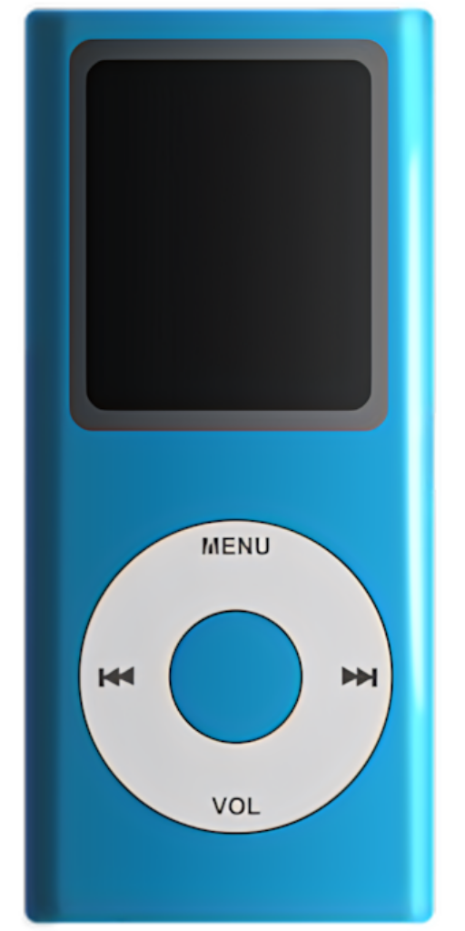 Minimalist Blue MP3 Player Wallpaper: Tech & Retro Vibes