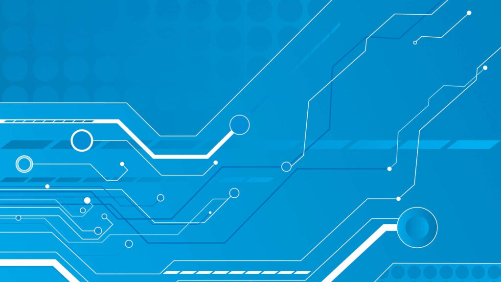 Modern Blue Circuit Design Wallpaper: Advanced Tech Background
