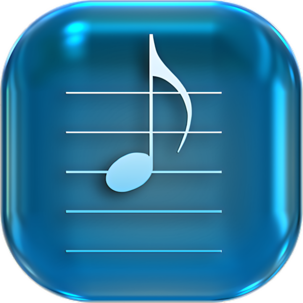 Sleek Blue Music Note Wallpaper - Modern Design for Music Lovers