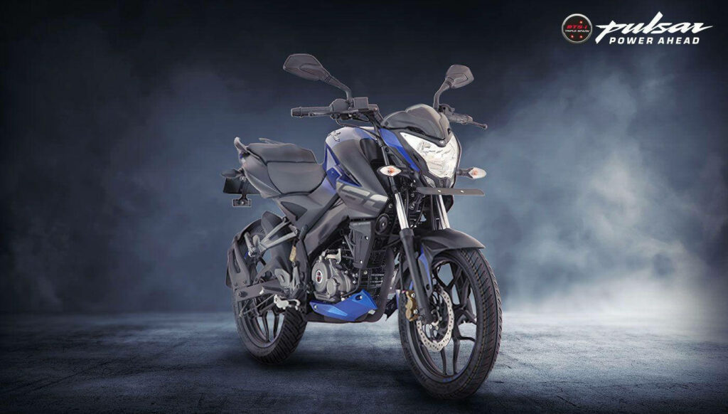 NS 200 Blue Sports Bike Wallpaper: Power and Performance Design