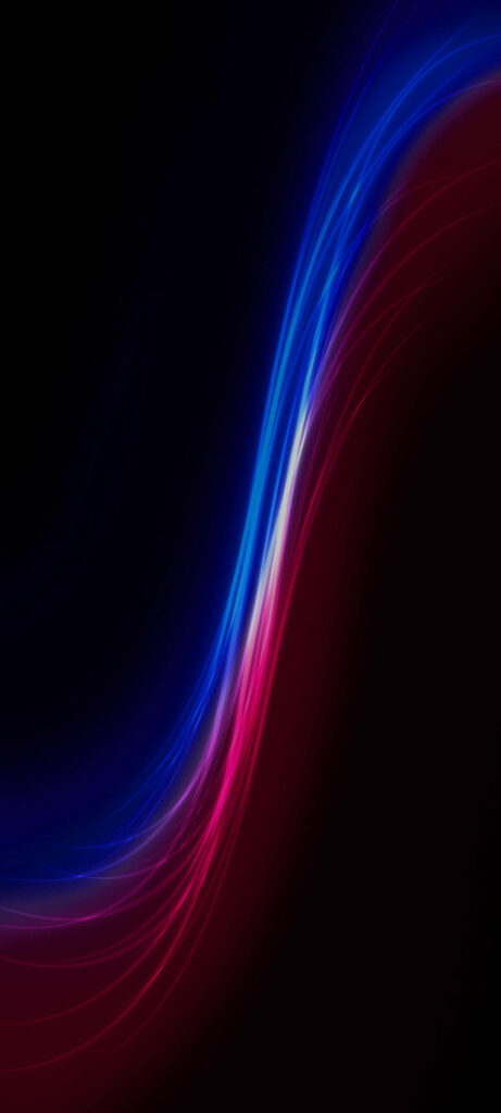 Futuristic Neon Waves Wallpaper - Vibrant Blue & Pink Design