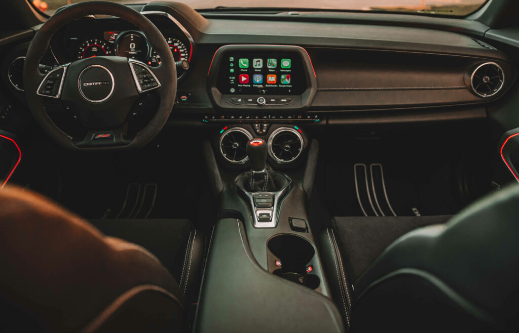 Modern Chevrolet Car Interior Wallpaper: Luxurious Dashboard Design