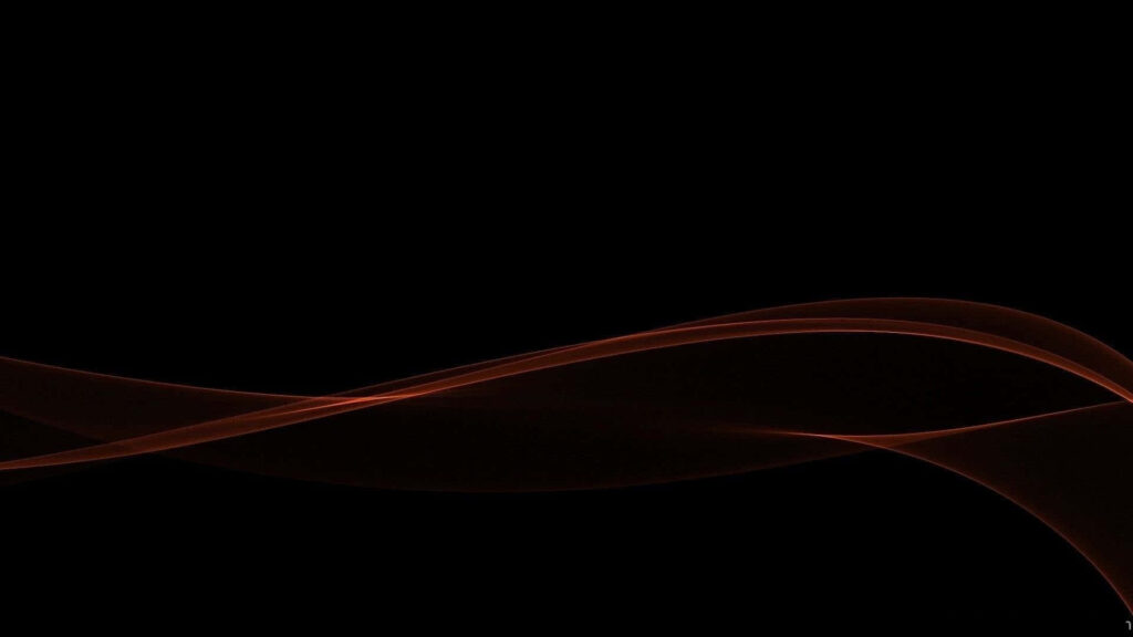 Elegant Dark Gradient Wallpaper with Luminous Orange Light Trails