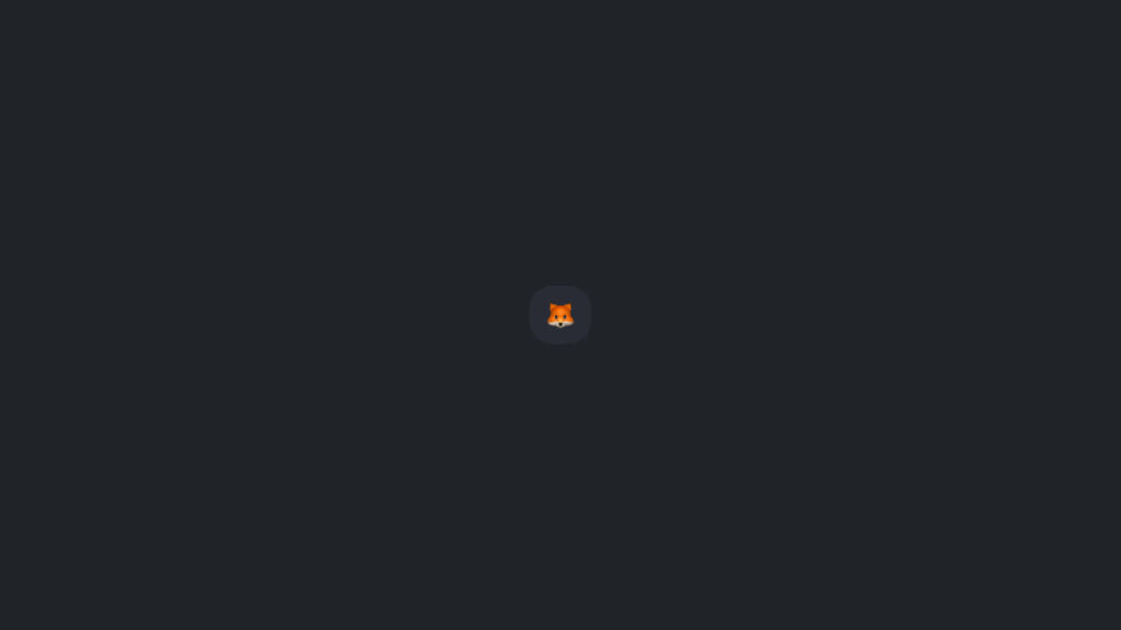Minimalist Dark Grey Wallpaper with Pixelated Fox Face Design