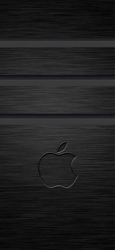 Minimalist Dark Matte Wallpaper with 3D Engraved Apple Logo