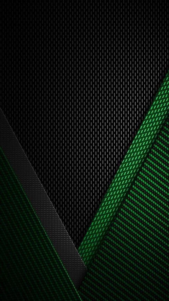 Futuristic Dark Metallic Wallpaper with Bold Green Accents