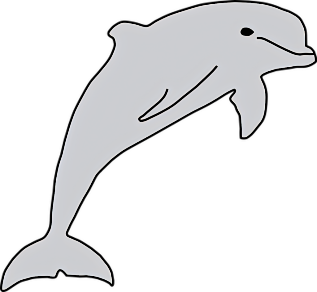 Elegant Dolphin Silhouette Wallpaper on a Simple Background