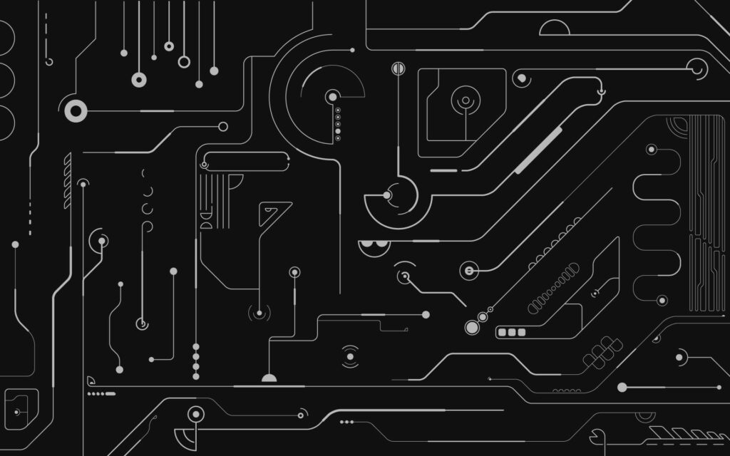 Futuristic Circuit Board Wallpaper: Cyber-Connectivity Background