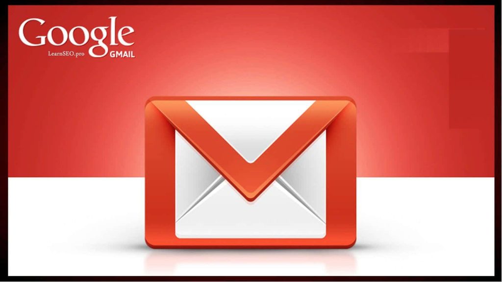 Gmail logo centered on vibrant red background minimalist professional desktop wallpaper background