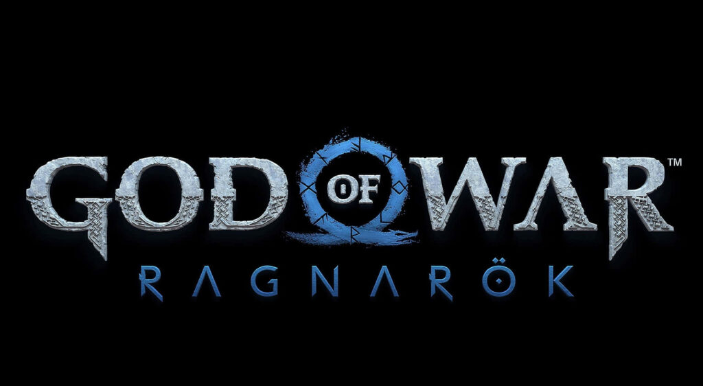 God of War Ragnarok Wallpaper: Bold Norse Design in Blue & Silver