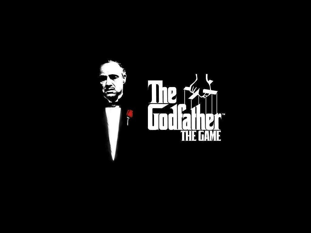 Iconic Godfather: The Game Wallpaper - Suited Silhouette & Rose
