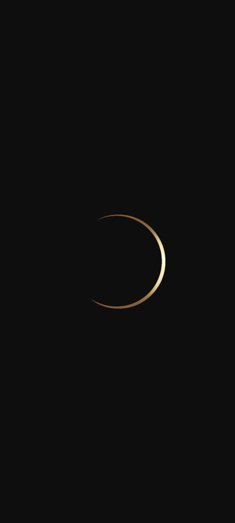 Sleek Gold Crescent Moon Minimalist iPhone Wallpaper Background