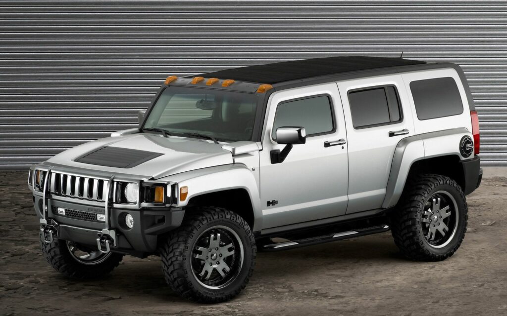 Sleek Gray Hummer H3 Wallpaper - Robust Design & Off-Road Skills