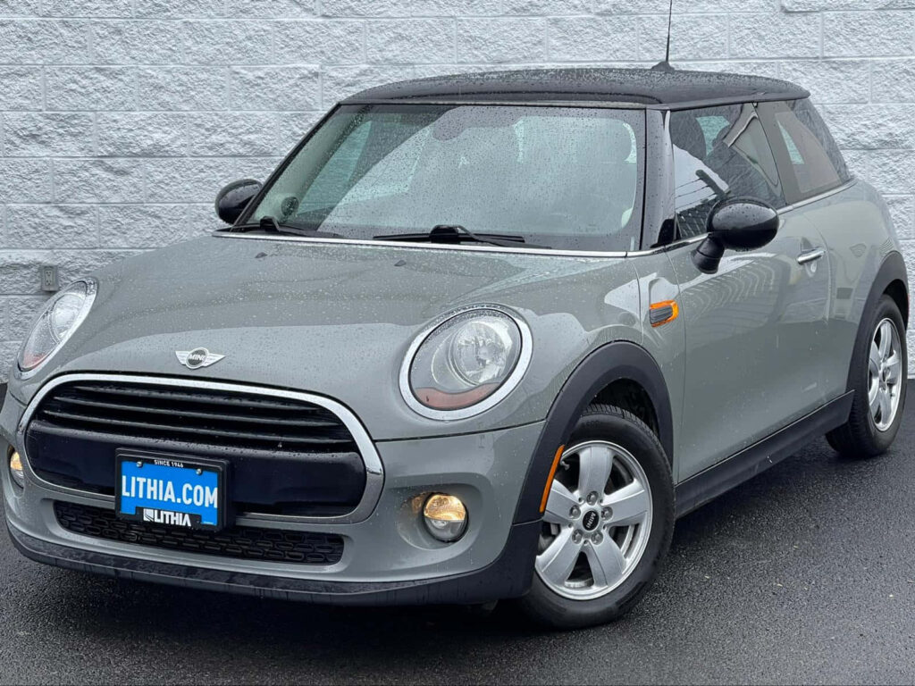 Sleek Gray Mini Cooper Hardtop 2 Door: Stylish Wallpaper Background