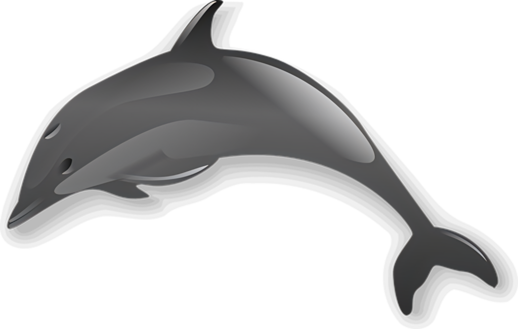 Modern Grayscale Dolphin Wallpaper: Sleek Minimalist Design