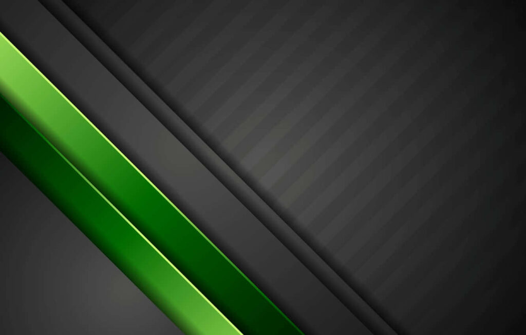 Stylish Green & Black Vector Wallpaper with Metallic Stripes
