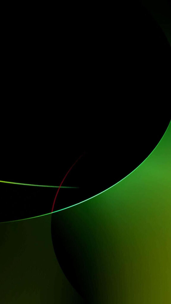 Elegant Green and Black Geometric Curves Wallpaper Background