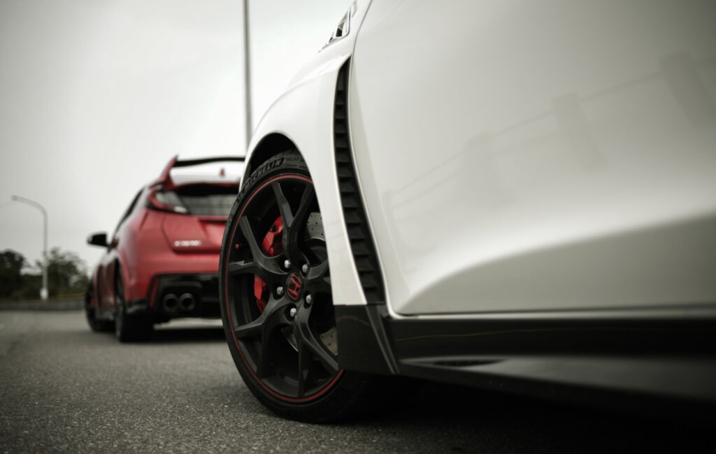 Dynamic Honda Civic Type R FK2: Sleek Design & Striking Wheels Wallpaper