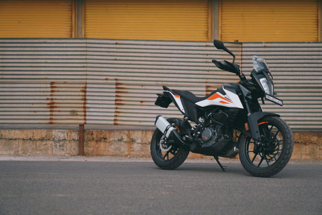 Sleek KTM Bike Wallpaper: Modern Design on Paved Road
