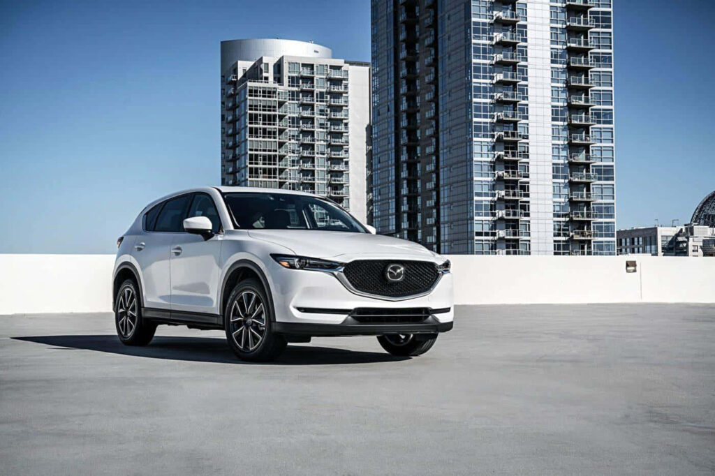 Sleek Mazda CX-5: Stylish Urban Wallpaper Background Design