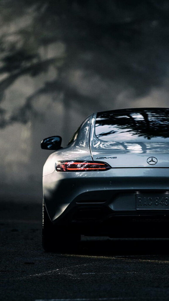 Sleek Mercedes-Benz AMG Wallpaper: Elegant Rear View & Luxury Vibes