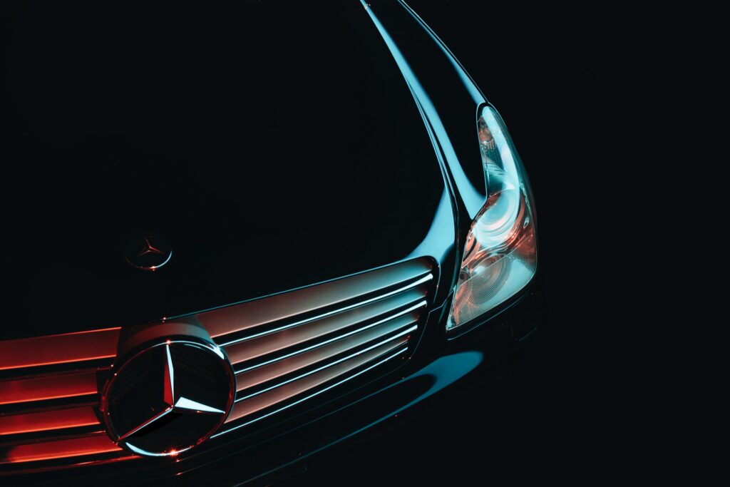 Stunning Mercedes Wallpaper: Sleek Design & Luxury Against Dark Background