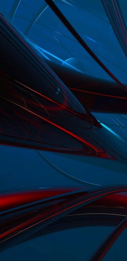 Futuristic Samsung Galaxy Wallpaper: Sleek Metallic Blue & Red Design