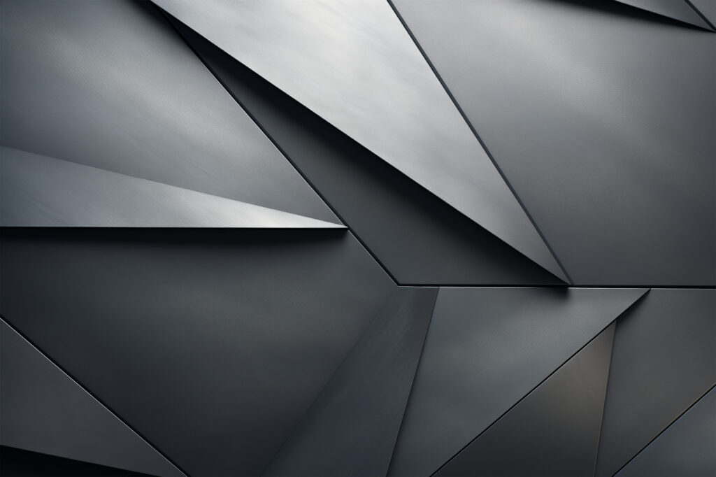 Sleek Metallic Triangle Wallpaper - Abstract Geometric Background
