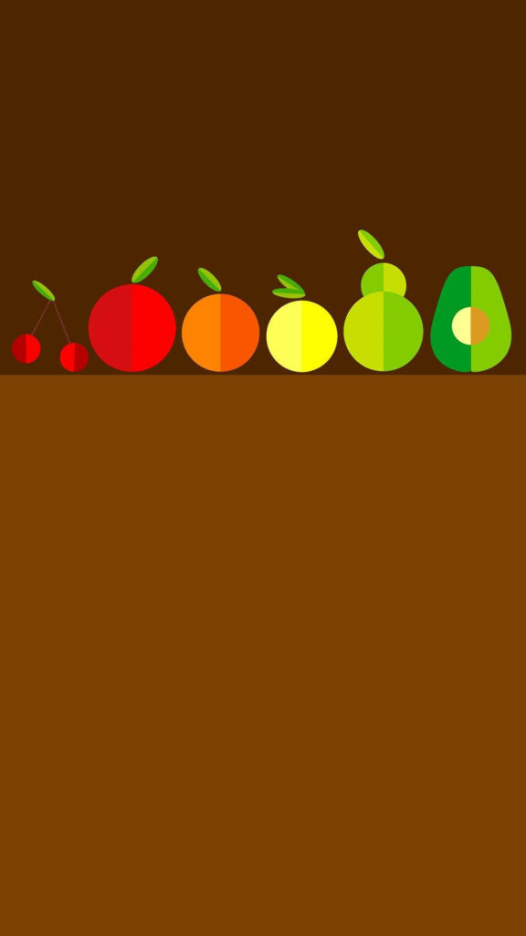 Minimalist Fruit iPhone Wallpaper: Sleek Cherries, Apples & More