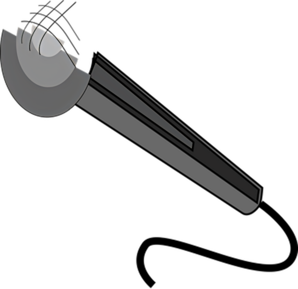 Sleek Minimalist Microphone Graphic - Perfect Wallpaper for Media Themes
