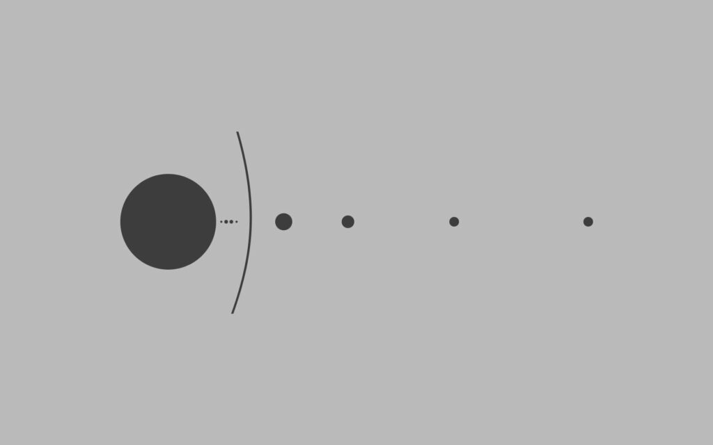 Minimalist Solar System Wallpaper: Sleek Science-Themed Background
